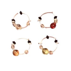 🔵 SALE 3/$25 GIFT CHARMS PARTY MARKERS BEADED WHIMSICAL RINGS